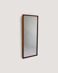 Specchio scandinavo vintage in teak, anni '50