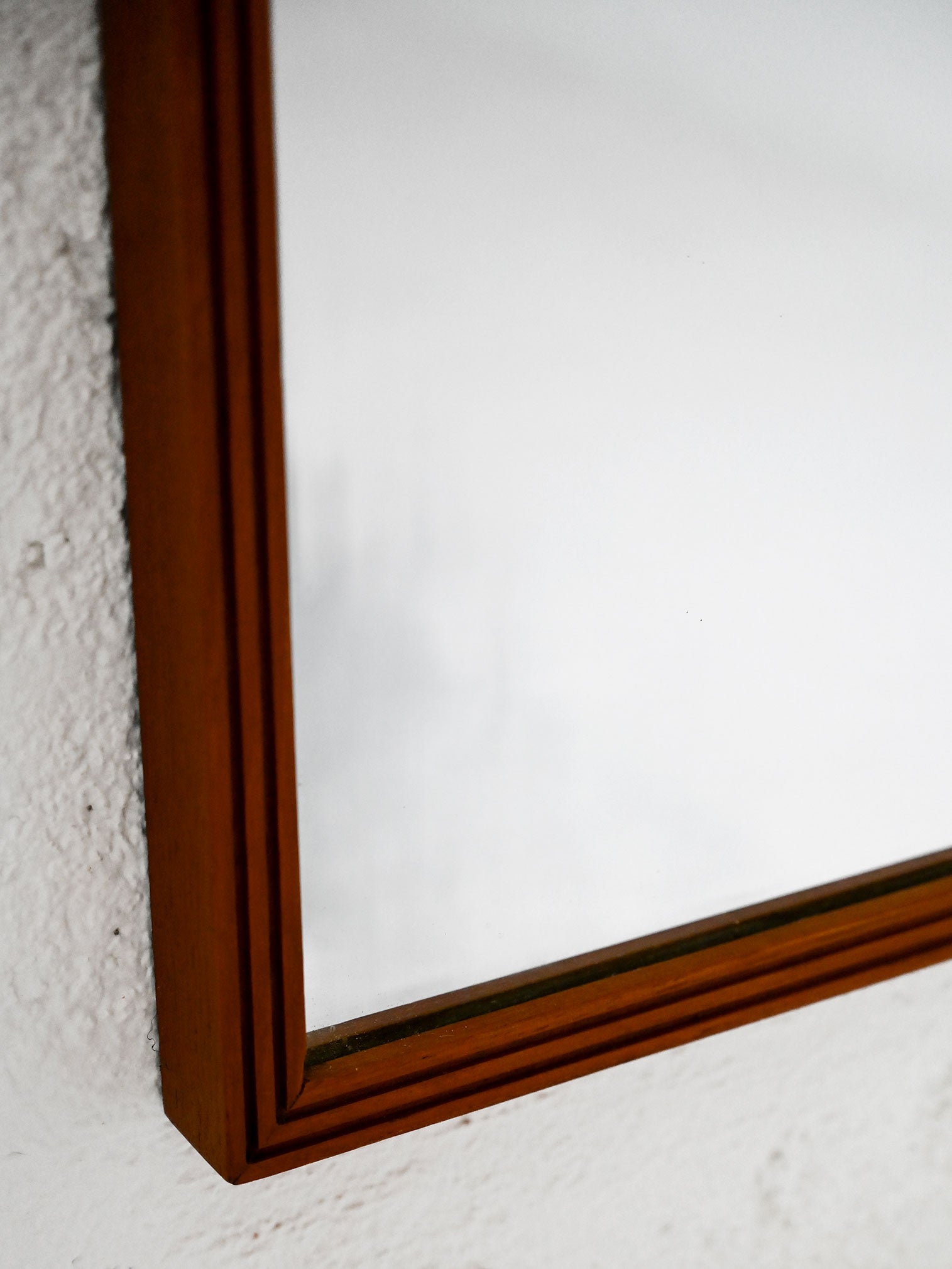 Specchio scandinavo vintage in teak, anni '50 4