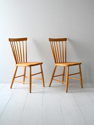 Coppia di sedie scandinave vintage modello Pinstolar 2