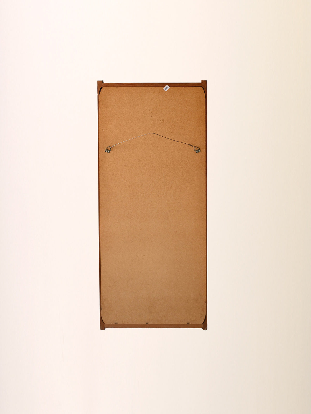 Specchio scandinavo vintage in teak scanalato 5