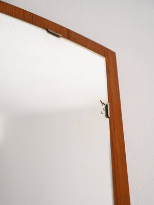 Specchio scandinavo vintage in teak anni ’60 3