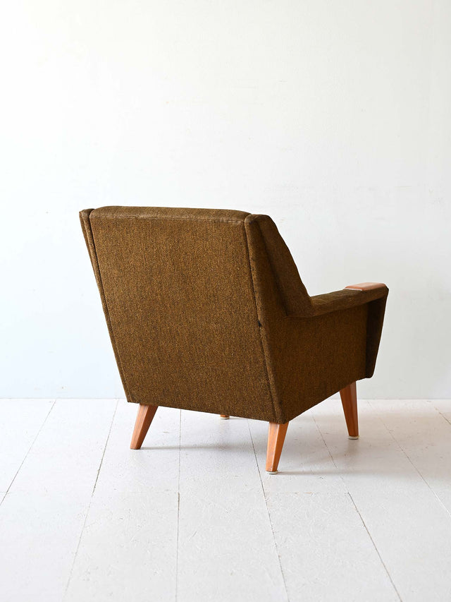 Poltrona vintage scandinava con tessuto originale