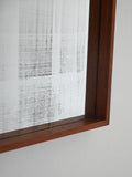 Specchio scandinavo anni ’70 in teak stile minimalista 1