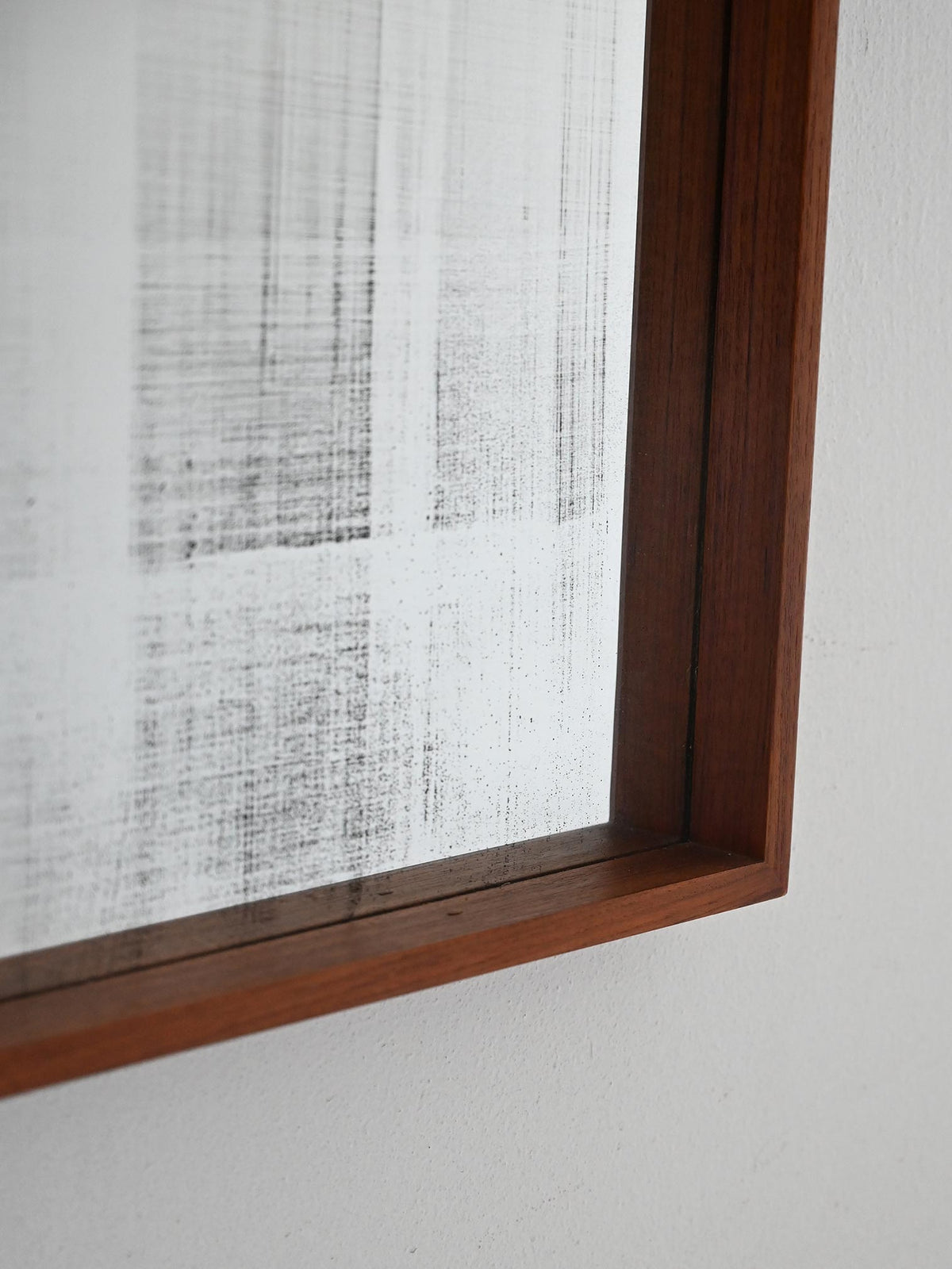 Specchio scandinavo anni ’70 in teak stile minimalista 1
