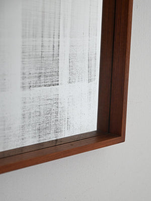 Specchio scandinavo anni ’70 in teak stile minimalista 1
