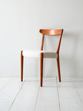 Sedia scandinava vintage anni 60 in teak curvato 2