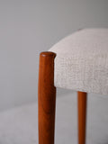 Sedia scandinava vintage anni 60 in teak curvato 4