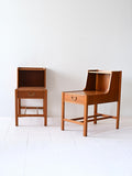 Comodini scandinavi anni '60 con piano doppio 1