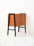 Comodino scandinavo anni ’50 in teak e ottone 2