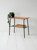 Coffee table scandinavo vintage con struttura in metallo
