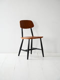 Sedia scandinava vintage con struttura nera 1