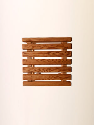 Sgabello scandinavo anni ’60 in pino a listelli 4