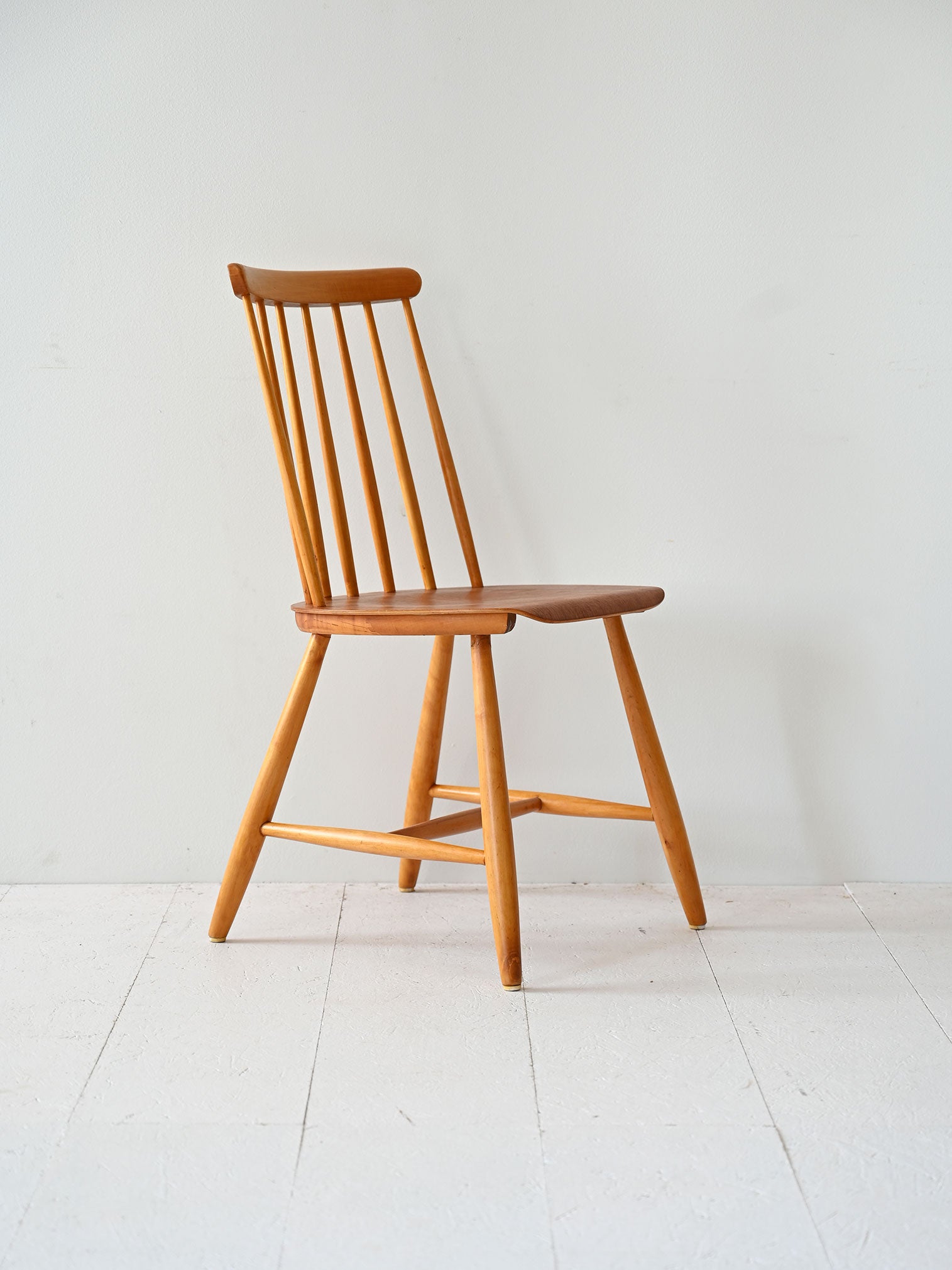 Sedia 'Pinnstol' svedese anni '60 – Seduta in teak e struttura in faggio 1