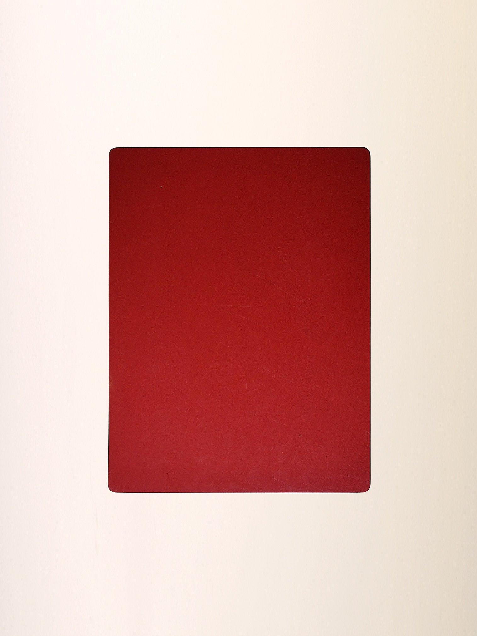 Tavolo da pranzo scandinavo anni '60 con top in formica rossa 7