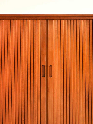 Highboard a serrandina in teak scandinavo anni ’60 3