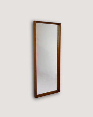 Specchio scandinavo vintage in teak, anni '50