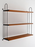 "Hylla" scandinava vintage anni 60 in rovere e ferro 3