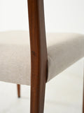 Set di sei sedie scandinave in teak anni ’60 12