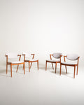Set di 4 sedie modello “42” di Kai Kristiansen in teak per Schou Andersen Møbelfabrik, Danimarca, anni '60