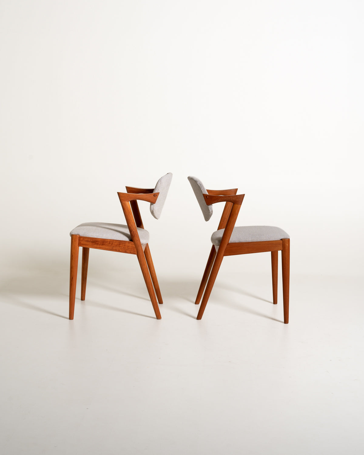 Set di 4 sedie modello “42” di Kai Kristiansen in teak per Schou Andersen Møbelfabrik, Danimarca, anni '60