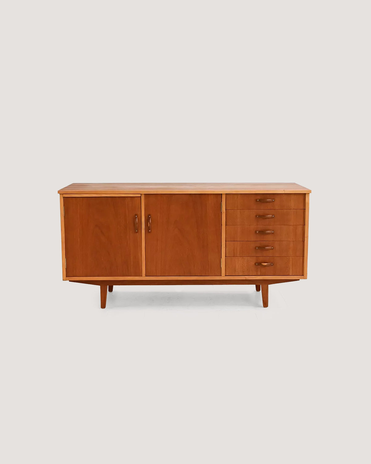 Sideboard scandinavo teak con piano estraibile anni ’60
