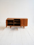 Sideboard scandinavo teak con piano estraibile anni ’60 2