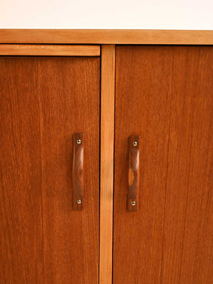 Sideboard scandinavo teak con piano estraibile anni ’60 5