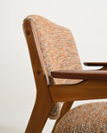 Poltrona scandinava in faggio e teak, anni '60