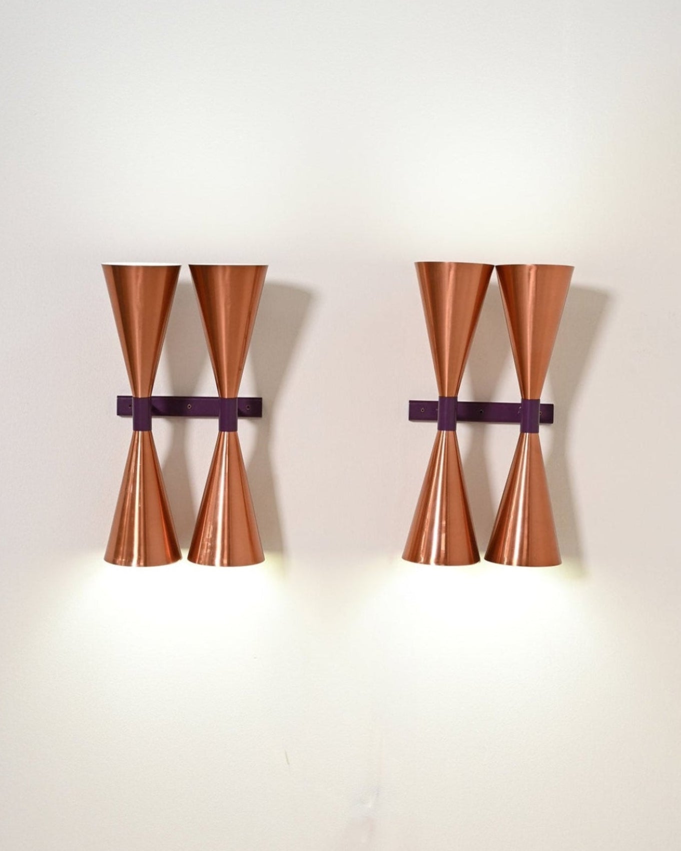 Coppia di appliques in rame modello “S-2021” di Hans-Agne Jakobsson, anni '60