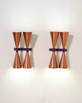 Coppia di appliques in rame modello “S-2021” di Hans-Agne Jakobsson, anni '60