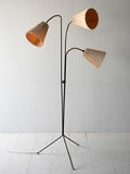 Lampada da terra scandinava anni ’50 a tre bracci 3