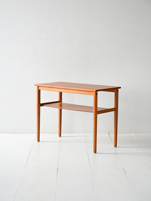 Tavolino scandinavo vintage anni 50 in faggio e teak 3