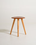 Sgabello scandinavo con seduta rotonda, anni '50/'60
