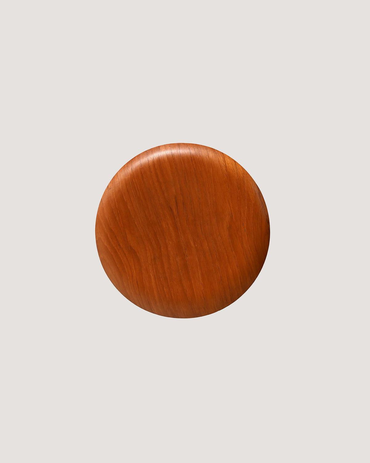 Sgabello scandinavo con seduta rotonda, anni '50/'60