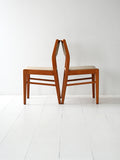 Set di 4 sedie scandinave anni 60 in teak con tappezzeria beige 2
