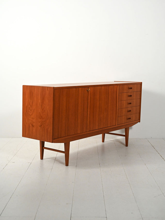 Sideboard scandinavo in teak anni ’50-’60