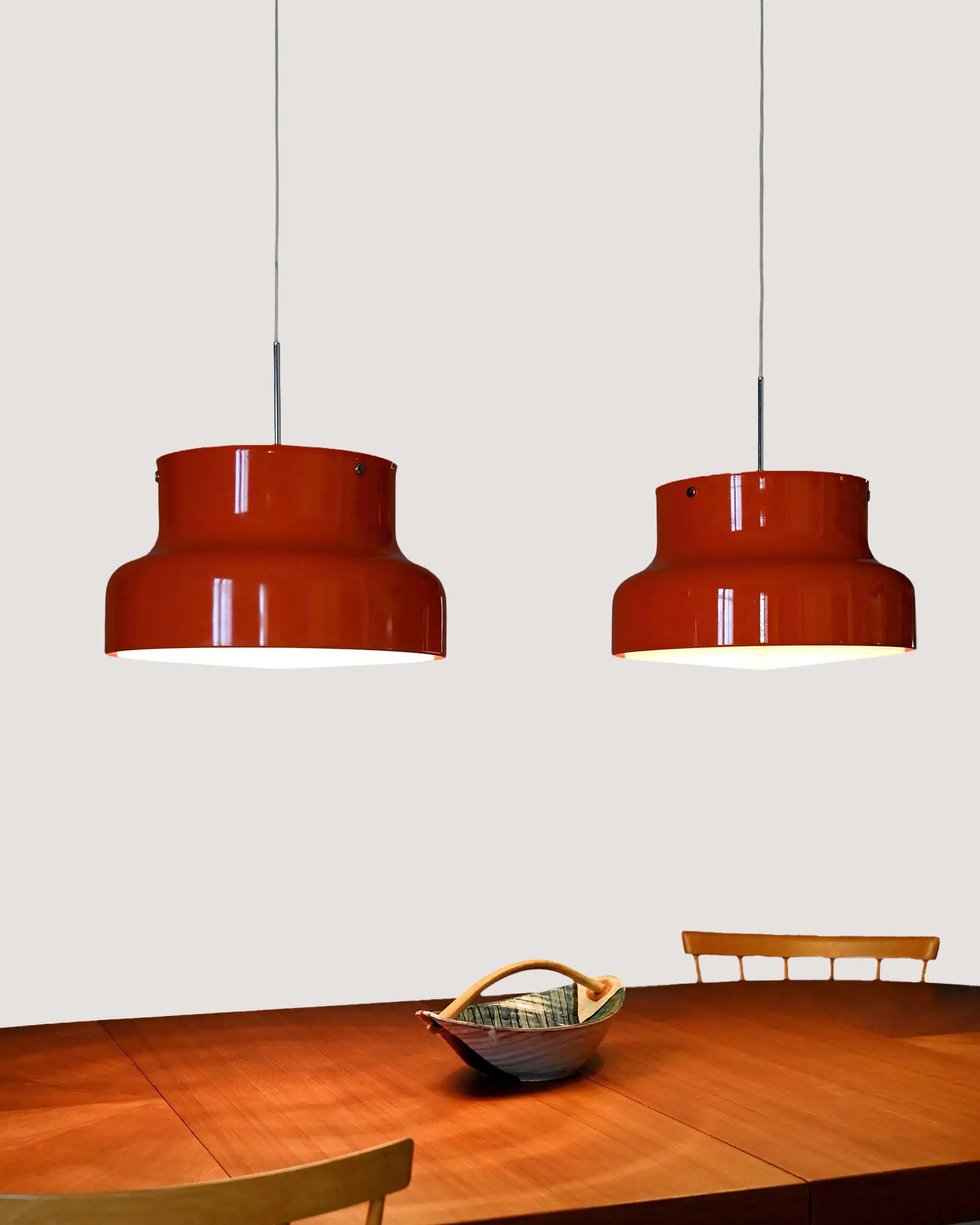 Coppia di lampade a sospensione “Bumling” arancio di Anders Pehrson