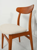 Coppia di sedie scandinave vintage con schienale a mezzaluna 5