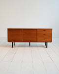 Sideboard scandinavo in teak con ante a serranda, anni ’60 3