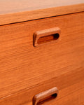Sideboard scandinavo in teak con ante a serranda, anni ’60 9