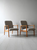 Coppia poltrone scandinave mid-century in rovere 2