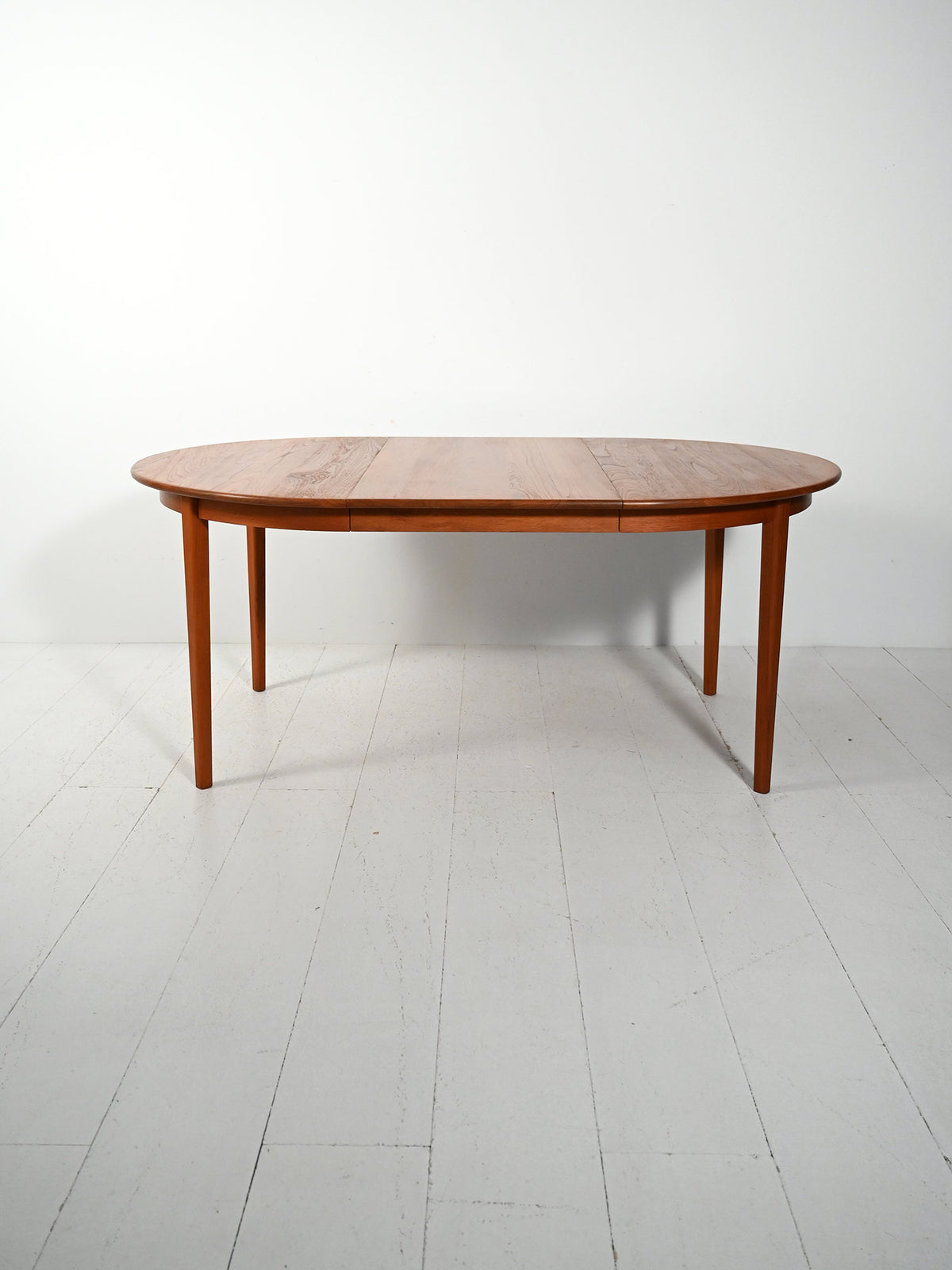 Tavolo rotondo allungabile in teak di Svante Skogh 1