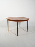 Tavolo rotondo allungabile in teak di Svante Skogh 2