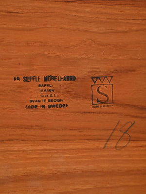 Tavolo rotondo allungabile in teak di Svante Skogh 8
