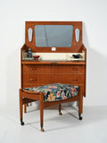 Toeletta con cassettiera scandinava in teak anni 50/60 2