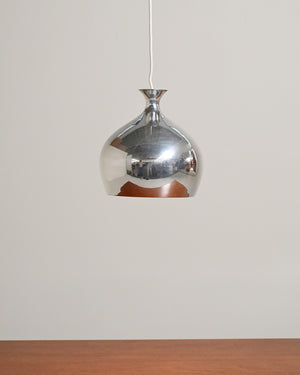 Lampada da soffitto in metallo cromato, Scandinavia, anni '60