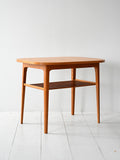 Tavolino da salotto scandinavo anni 60 in rovere 1