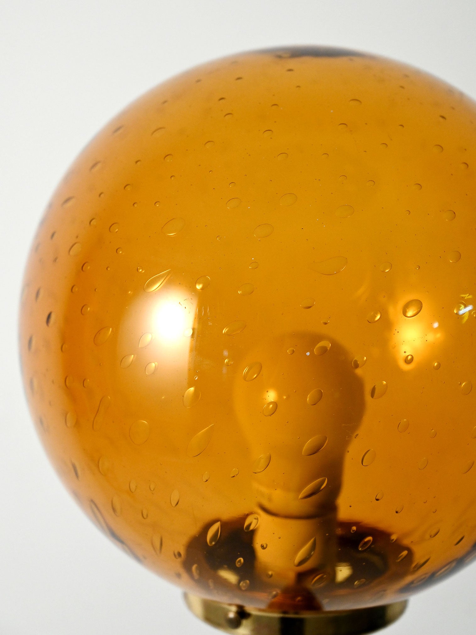 Lampada da terra teak e vetro color ambra 6