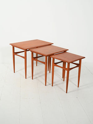 Tavolini ad incastro scandinavi anni 50–60 in teak 4