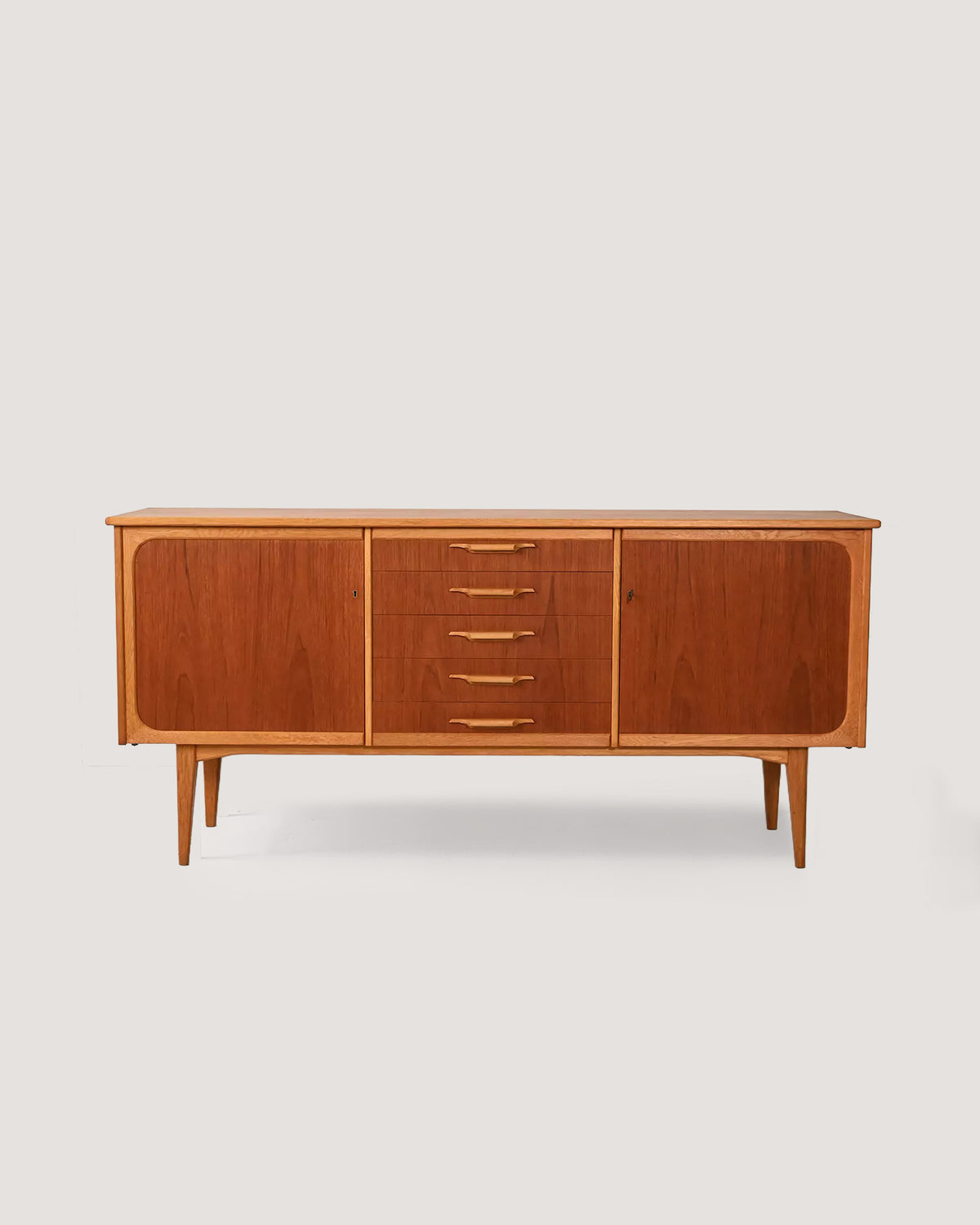 Sideboard scandinavo in teak e rovere